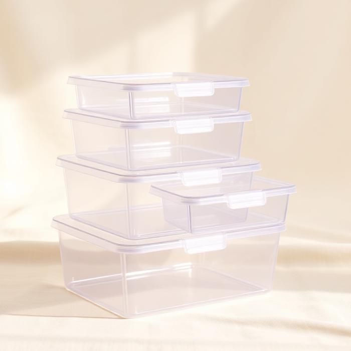 Transparenta stapelbara lådor
